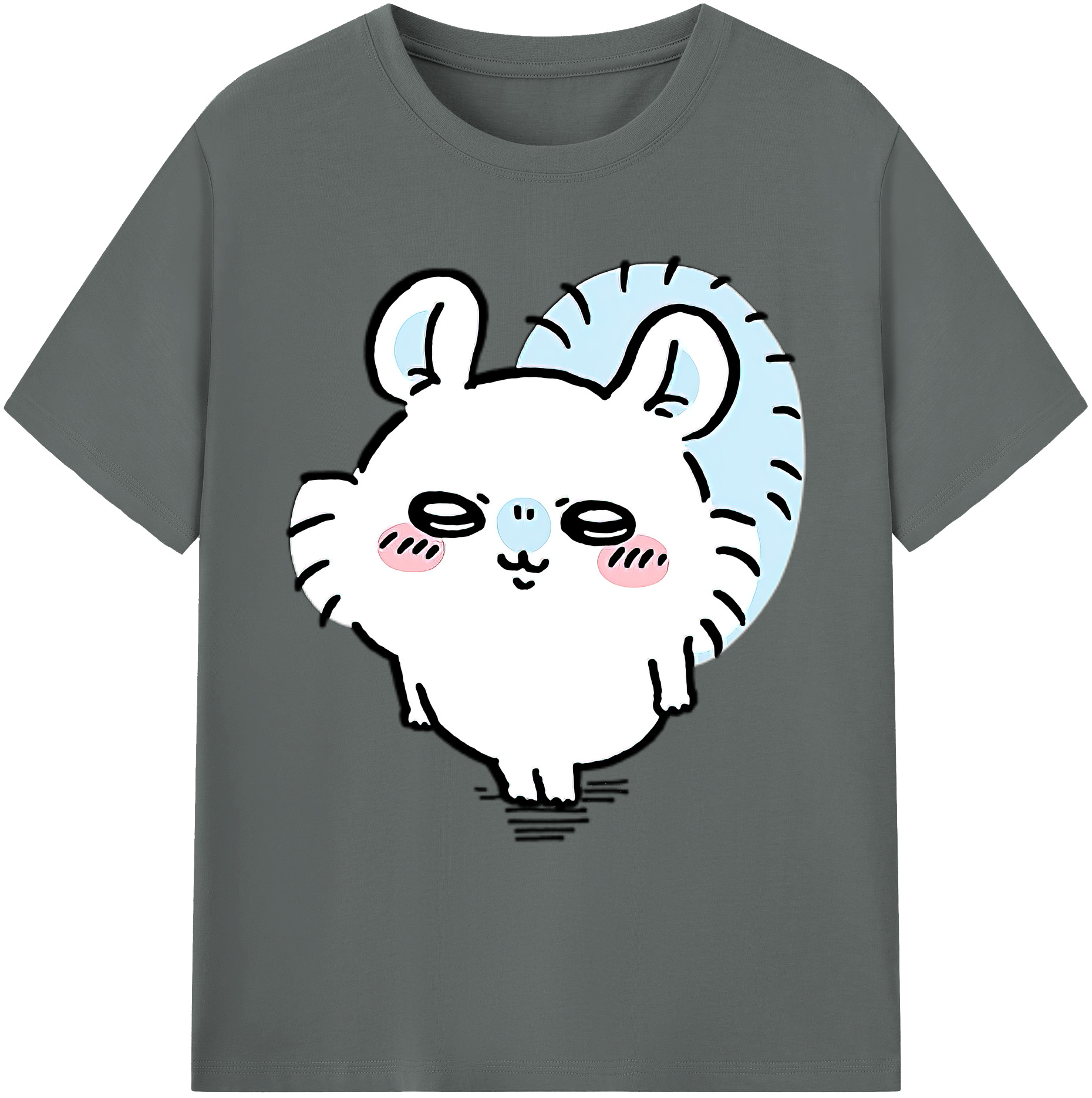 （画像用） ちいかわ モモンガ Chii-kawa Momonga 綿100％ メンズ半袖Tシャツ｜肌触りやわらか＆通気性